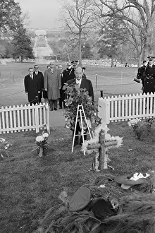 Wreath Prints: Adlai Stevenson Placing a Wreath
