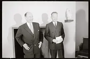 Adlai Stevenson Standing Next to Dag Hammarskjold