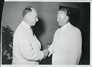 Adlai Stevenson Being Welcomed by Marshal Tito