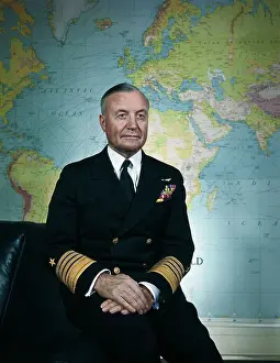 Admiral Forrest Sherman Wearing Navy Uniform