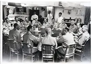 Admiral Halsey And His Staff Eating