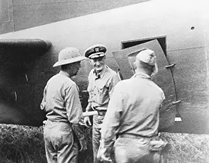 Guadalcanal Prints: Admiral John McCain Leaving Plane