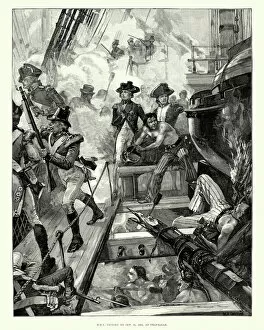 Admiral Nelson and HMS Victory at the Battle of Trafalgar