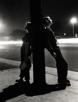 Indifference Prints: Adolescents Leaning on Pole
