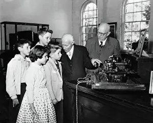 West Orange Prints: Adolph Zukor Demonstrating Early Motion Camera