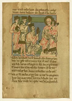 Romanesque Collection: Adoration of the Magi, manuscript Wernhers von Tegernsee, 12th century