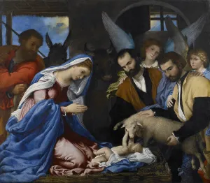 Christmas Prints: The Adoration of the Shepherds. Artist: Lotto, Lorenzo (1480-1556)