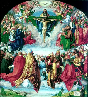 Father Prints: The Adoration of the Trinity (The Landauer Altarpiece), 1511. Artist: Albrecht Dürer