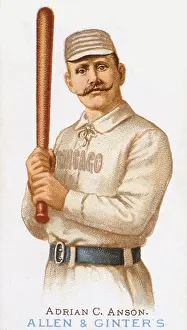 Tobacco Prints: Adrian Anson Cigarette Card 1888