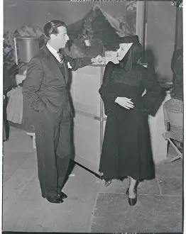 Adrian Prints: Adrian Speaking with Norma Shearer