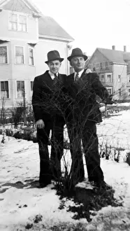 Prints of adults, b, black and white, caucasian, circa, friendship, historical, men, Vintage Black and White, 86480265 Stockbyte Prints: adults, b, black & white, caucasian, circa, friendship, historical, men, males, snow