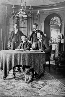 Prints of adults, black and white, caucasian, chandelier, canine, dog, one animal, , Vintage Black and White, 86480266 Stockbyte Prints: adults, black & white, caucasian, chandelier, canine, dog, one animal, mammal, pet