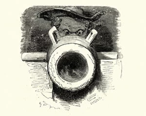 Images Dated 14th September 2017: Adventures of Baron Munchausen, Looking down the cannon barrel