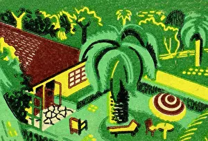 4 21 16 Heimann Prints: Aerial of backyard with palm tree