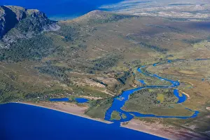 Aerial of beautiful Swedish Laponia