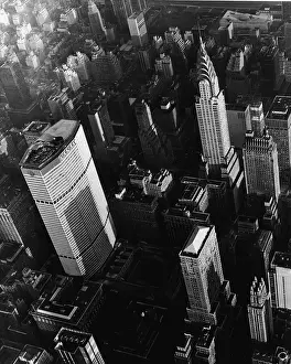 William Prints: Aerial Of Chrysler & Pan Am Buildings