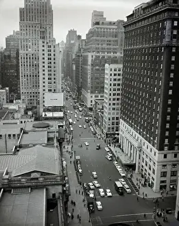 Aerial of Garment District in New York