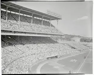 Milwaukee Prints: Aerial Interior View of Braves Stadium