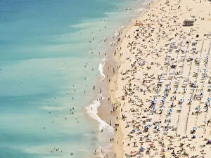 Images Dated 18th August 2009: Aerial of Ondarreta Beach, San Sebastian, Spain