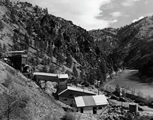 Idaho Prints: Aerial Photo Of Gold Mine @ River Canyon