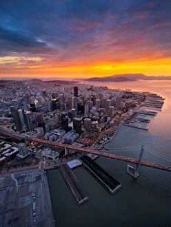 Golden Gate Suspension Bridge Gallery: Aerial San Francisco