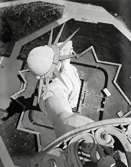 Torch Prints: Aerial of Statue Of Liberty