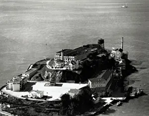 Alcatraz Prints: Aerial View of Alcatraz Island