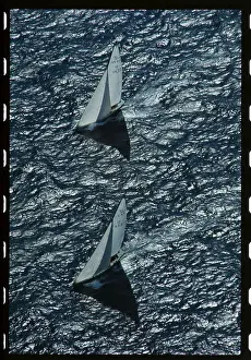 Aerial view of America's Cup Race