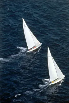 Aerial view of America's Cup Race