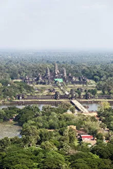 Ruined Gallery: Aerial view of Angkor wat, Cambodia