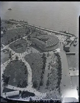 Landforms Prints: Aerial View of Battery Park and Castle Clinton