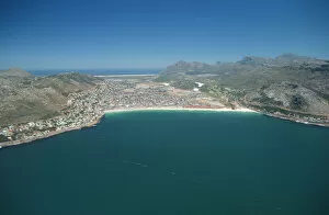 aerial view, beach, beauty in nature, cape peninsula, clear sky, coastline, color image