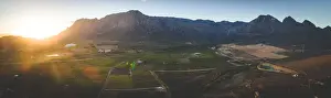 Mountai Prints: Aerial view over the Brandwaght valley outside Worcester in the western cape of south Africa