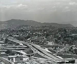Aerial View Of Ca, Highways, Mts. Etc