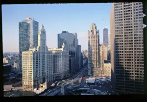Aerial View of Chicago Complexes and Streets