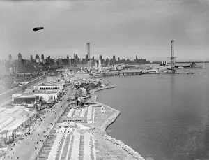 1933 Worlds Fair Prints: Aerial View of Chicago World's Fair