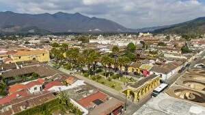 Antigua Western Guatemala Gallery: Aerial view at the city of Antigua, Guatemala