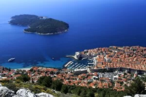Images Dated 20th April 2015: Aerial View of the City walls Dubrovnik