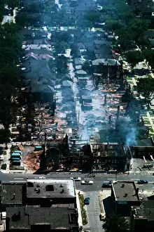 Aerial View of Detroit after the Riots