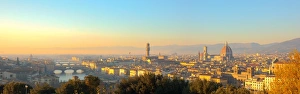 Images Dated 8th December 2008: Aerial view of Duomo Cathedral in Florence Italy