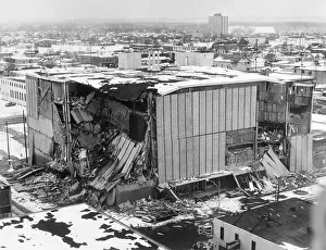 Natural Condition Prints: Aerial View Of Earthquake-Shaken Bldg