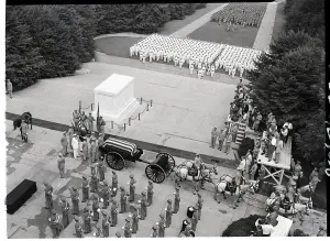 Funeral Prints: Aerial View, Funeral Procession;Pershing
