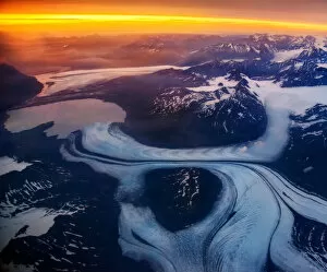 Piriya Wongkongkathep (Pete) Landscape Photography Collection: Aerial view of glacier