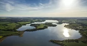 Images Dated 29th April 2014: Aerial view, Gutower Moor and Schoninsel island near Gustrow, Gutow, Mecklenburg Lake District