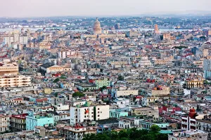 Aerial view of Havana cityscape, Havana, Cuba