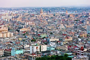 Urban Gallery: Aerial view of Havana cityscape, Havana, Cuba
