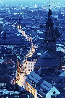 Heidelberg Prints: Aerial view of Heidelberg, Baden-Wurttemberg, Germany