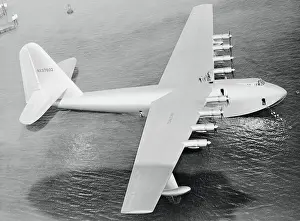 Los Angeles County Prints: Aerial View of Howard Hughes Spruce Goose 1947