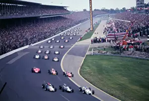 Aerial view of Indianapolis 500 Race