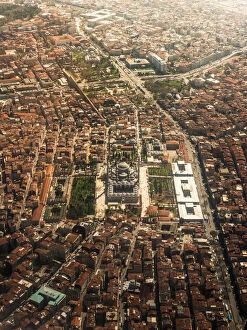 Aerial view of Istanbul urban grid